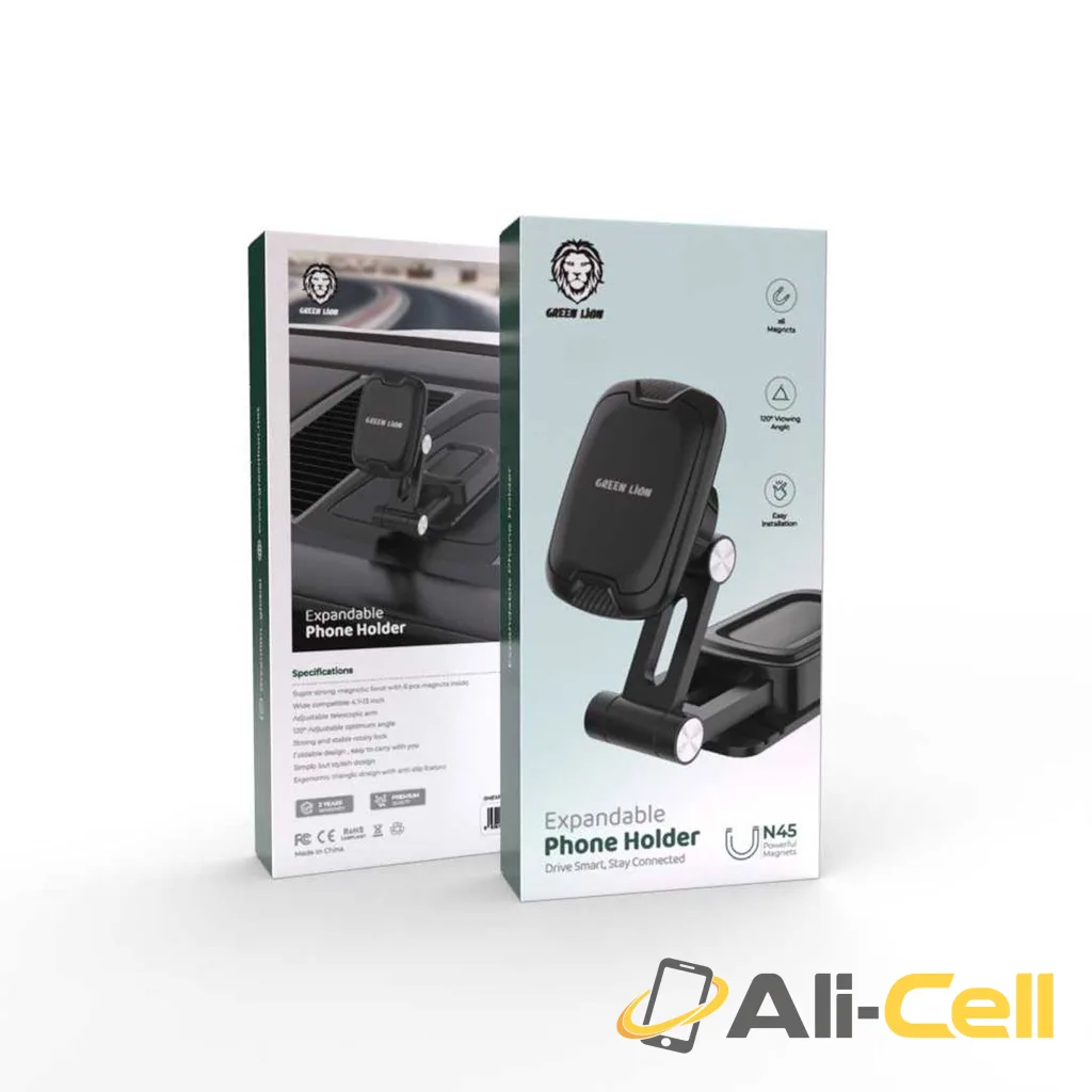Green Lion Expandable Phone Holder - Black — 2