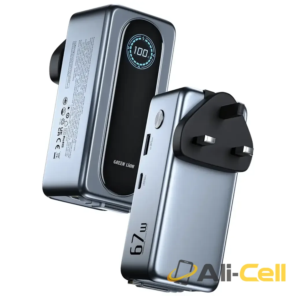 Green Lion Evera 15000mAh Power Bank & Charger - Gray