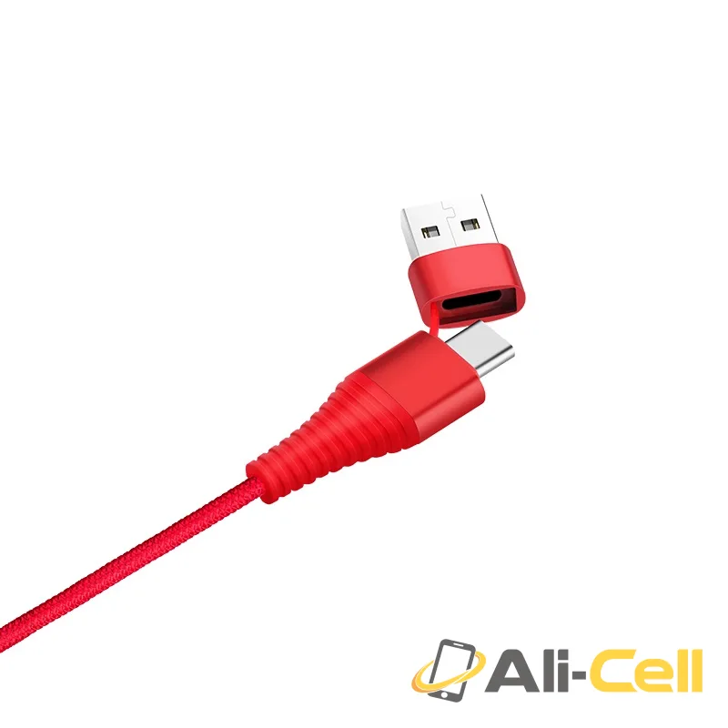 Cable Type-C & USB-A to Lightning «U26» charging data sync (1.0m) — 3