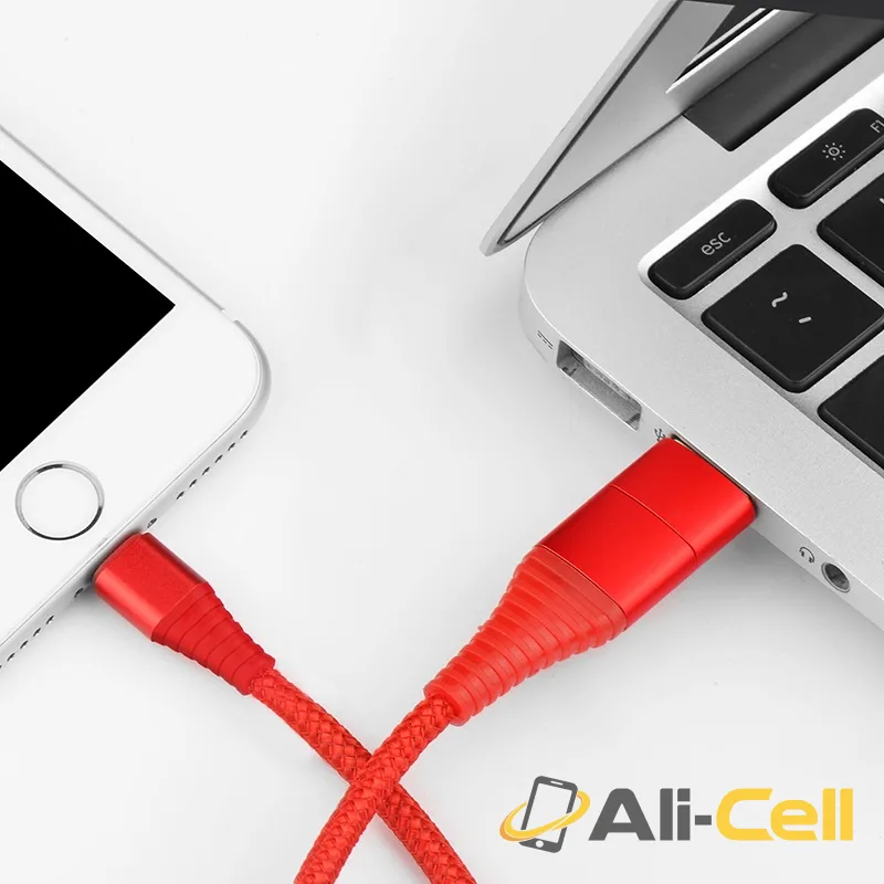 Cable Type-C & USB-A to Lightning «U26» charging data sync (1.0m) — 5