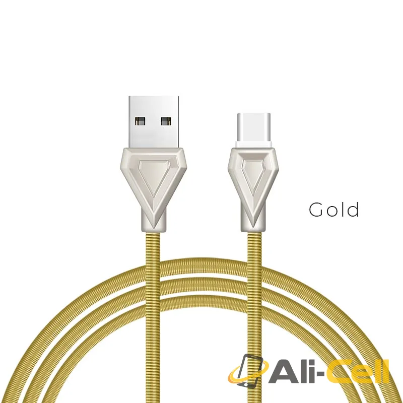 Cable USB to Type-C «U25 Golden armor» charging data sync (1.0m)