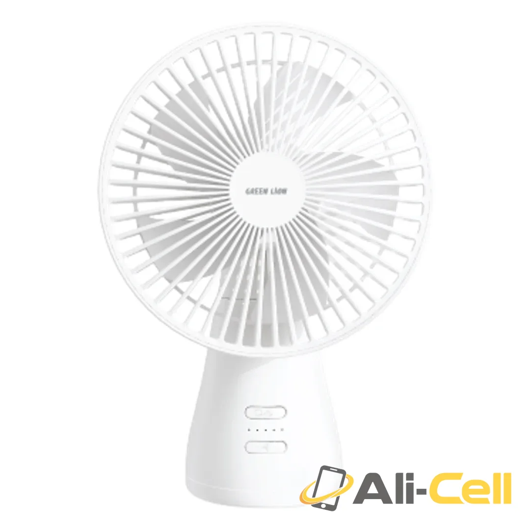 Green Lion Faro Rechargeable Fan - White