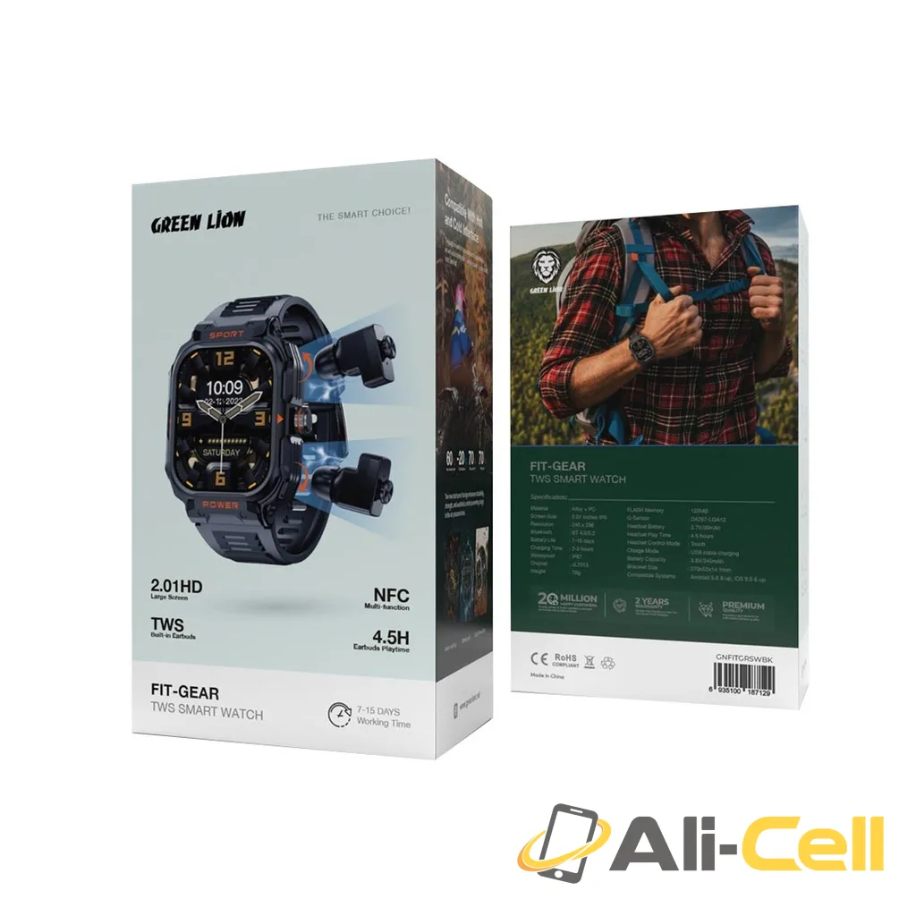 Green Lion Fit - Gear TWS Smart Watch - Black — 2