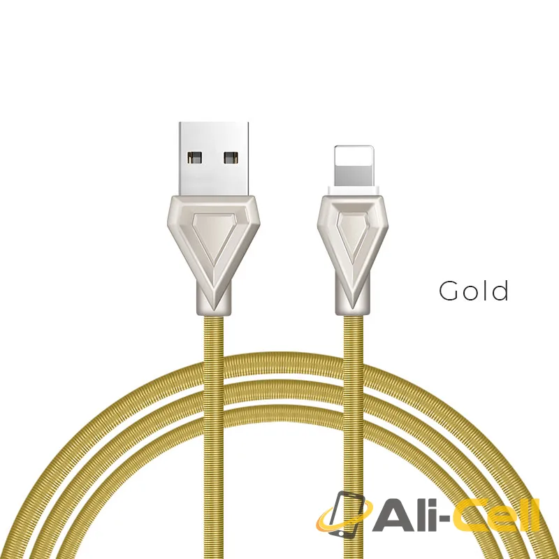 Cable USB to Lightning «U25 Golden armor» charging data sync (1.0m)