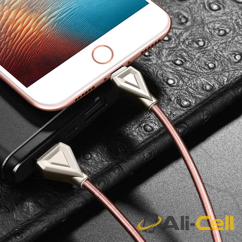 Cable USB to Lightning «U25 Golden armor» charging data sync (1.0m) — 5