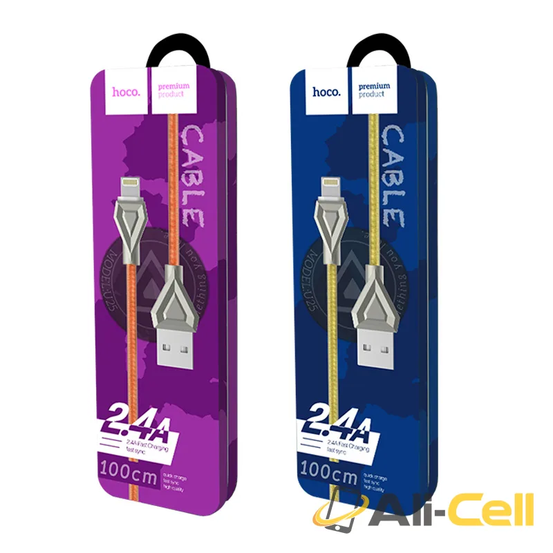 Cable USB to Lightning «U25 Golden armor» charging data sync (1.0m) — 7