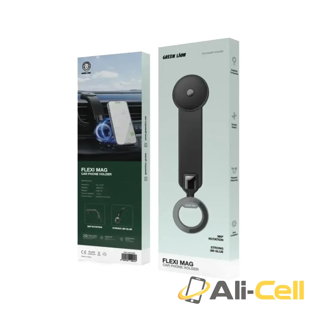 Green Lion Flexi Mag Car Phone Holder - Black — 2