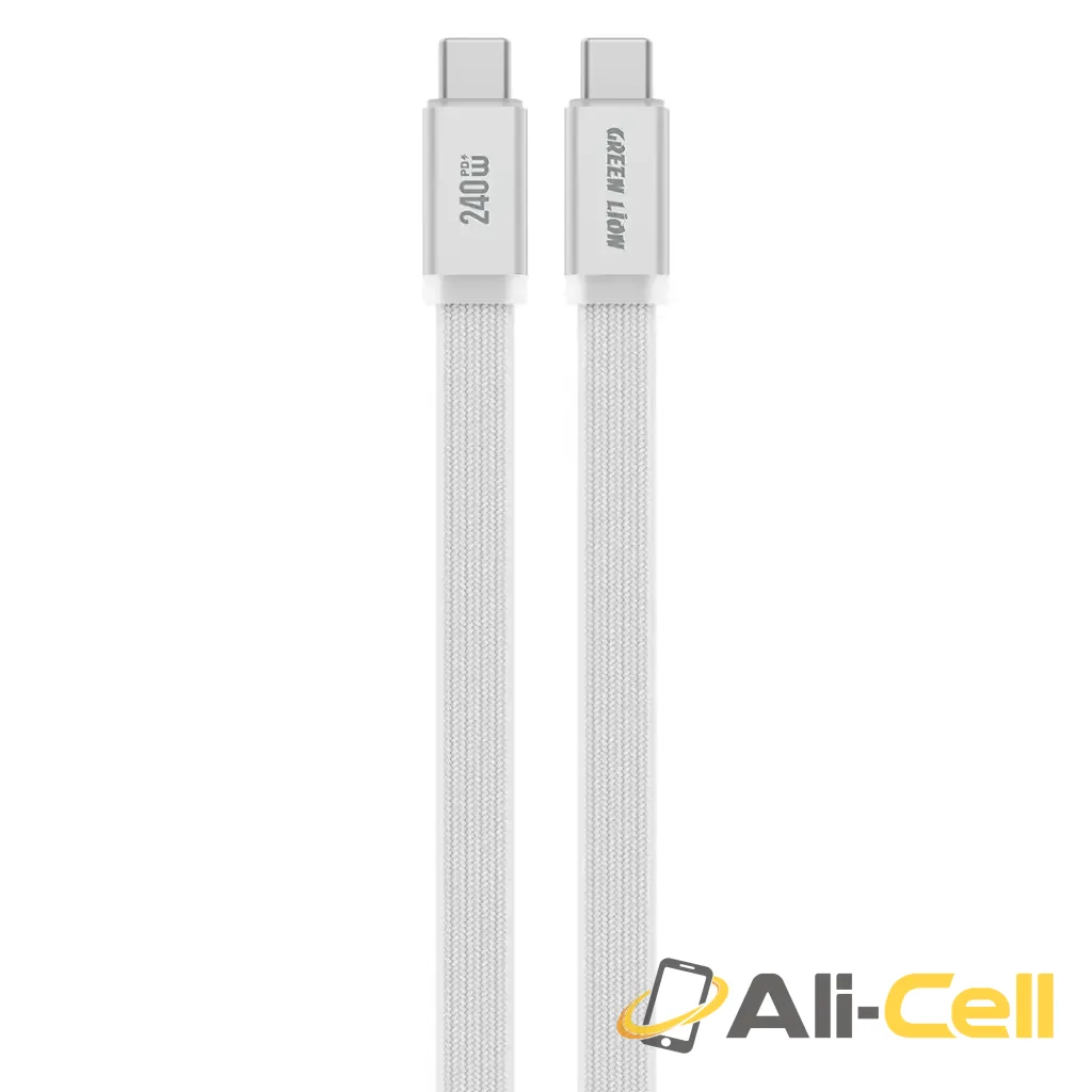Green Lion Flex Wave USB-C to USB-C Cable - White