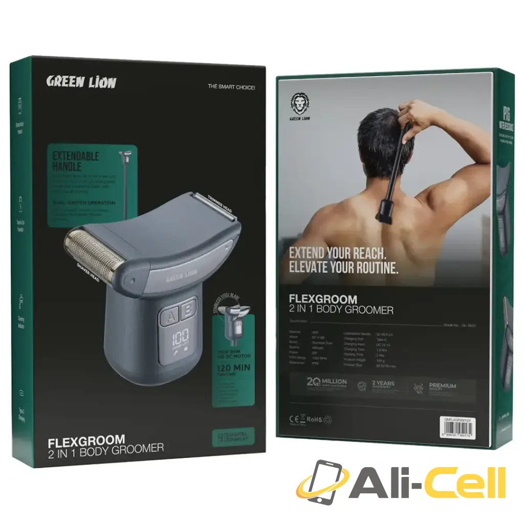 Green Lion Flexgroom 2 in 1 Body Groomer - Gray — 3