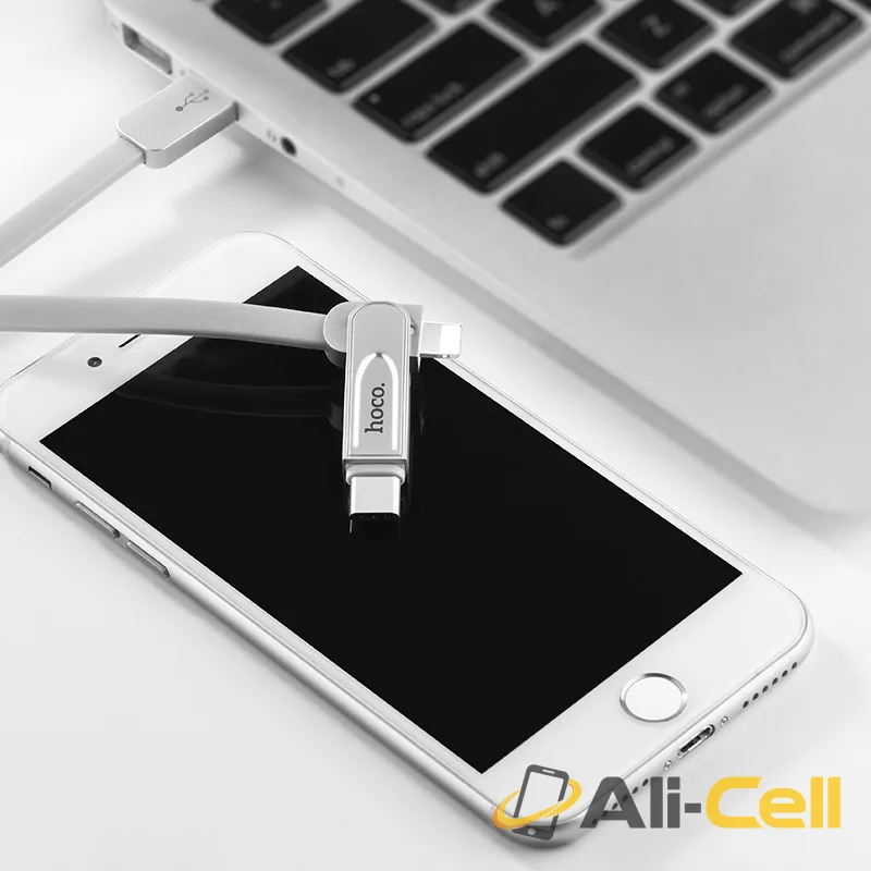 Cable USB to Lightning Micro-USB Type-C «U24 Refined» charging wire (1.0m) — 5