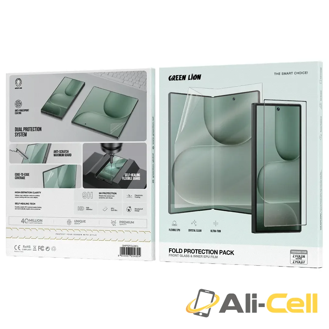 Green Lion Fold Protection Pack with Front Glass & Inner EPU Film for Z Fold 8 Ultra & Z Fold 7 - Clear — 2
