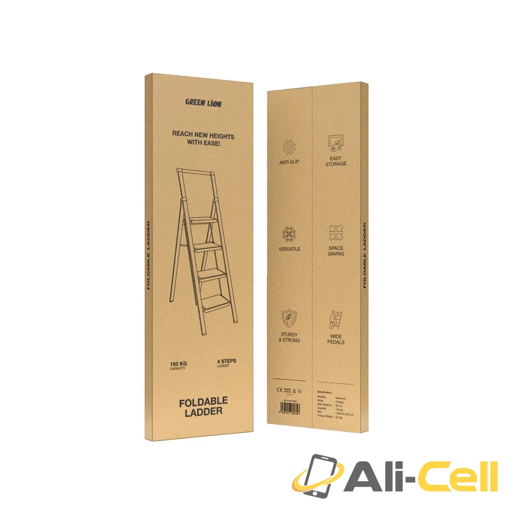 Green Lion Foldable Ladder - Black — 2