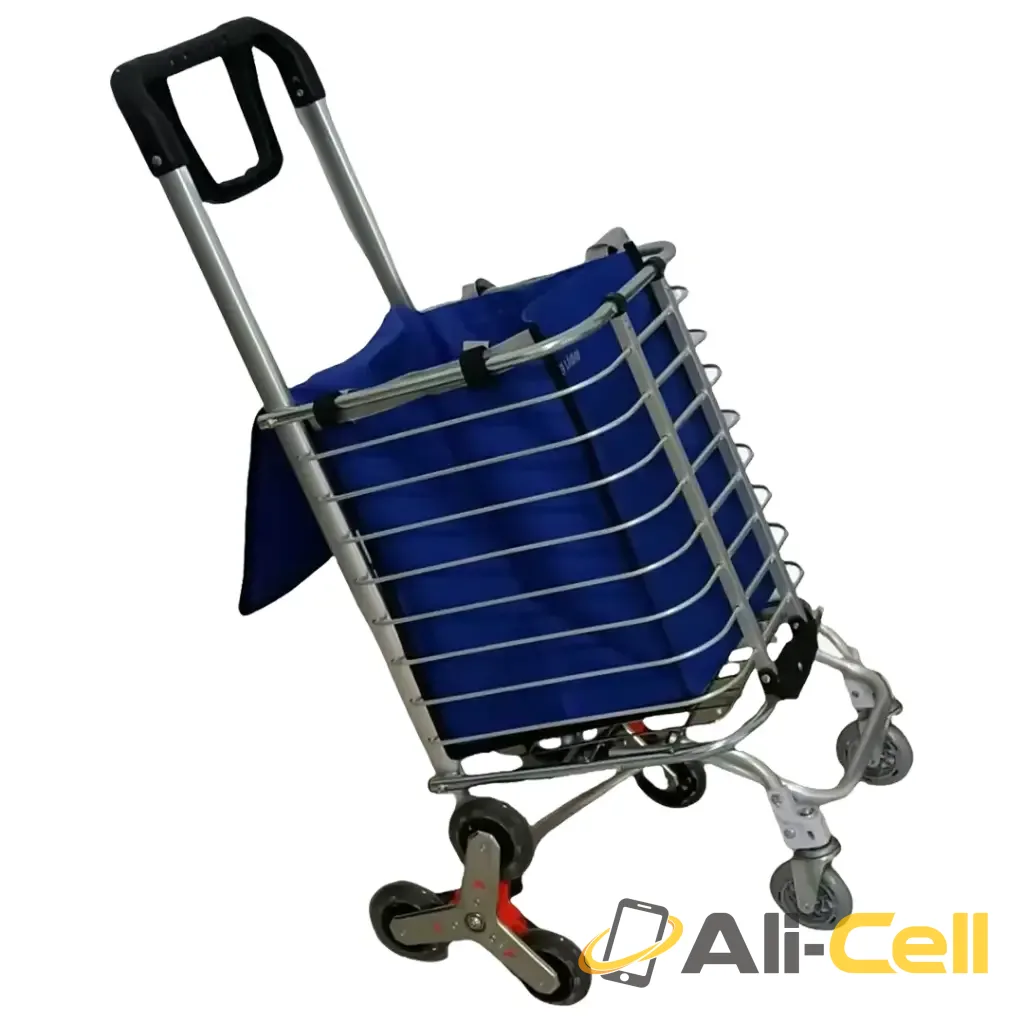 Green Lion Foldable Shopping Trolley - Silver — 2