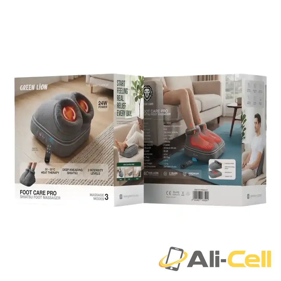 Green Lion Foot Care Pro Shiatsu Foot Massager - Grey — 2