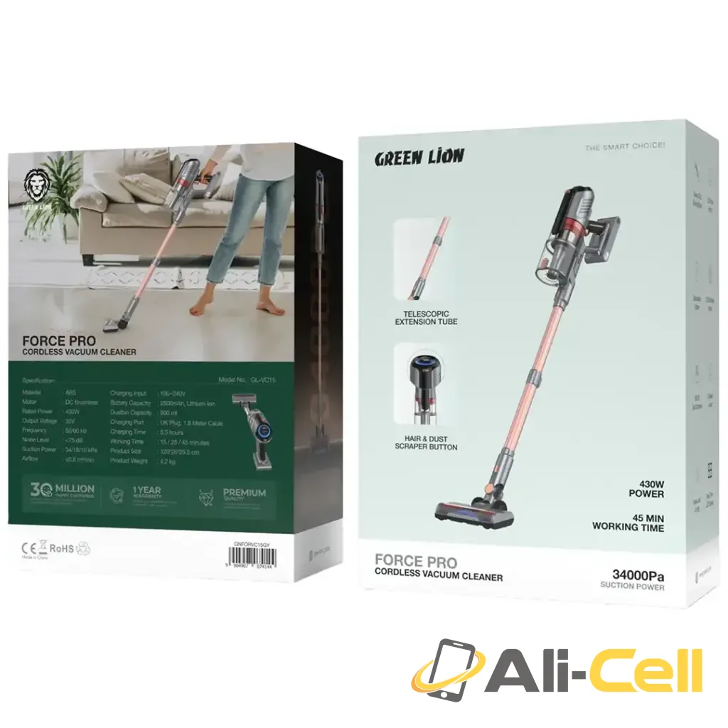 Green Lion Force Pro Cordless Vacuum Cleaner - Gray — 2