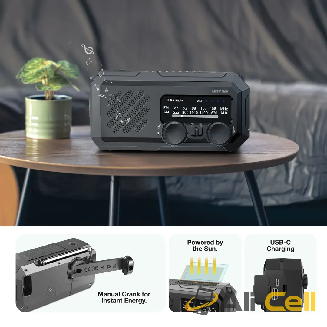 Green Lion G-Radio Lite with Power Bank & Flashlight - Black — 2