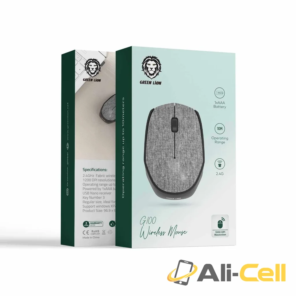 Green Lion G100 Wireless Mouse - Gray — 2