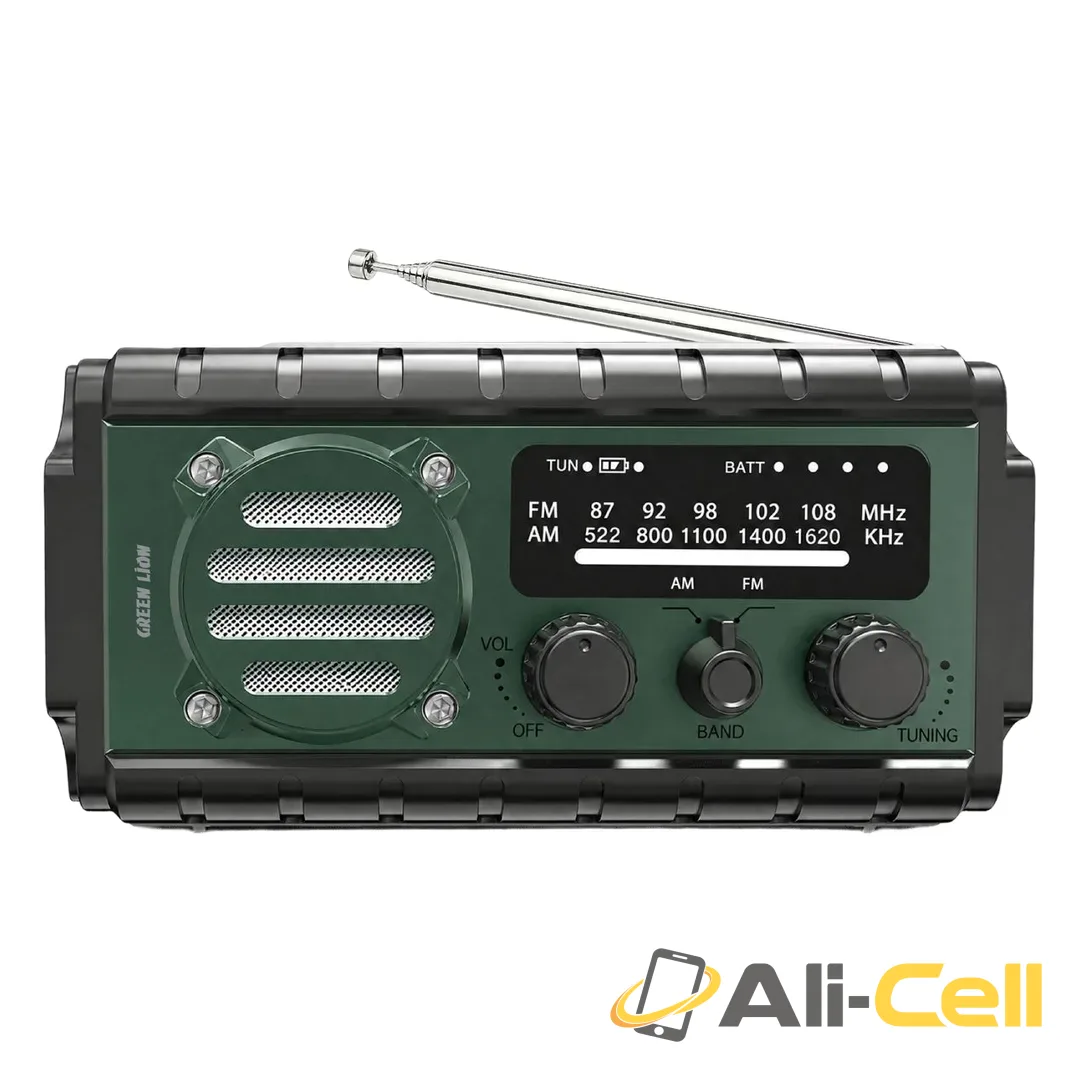 Green Lion G-Radio with Power Bank & Flashlight - Black