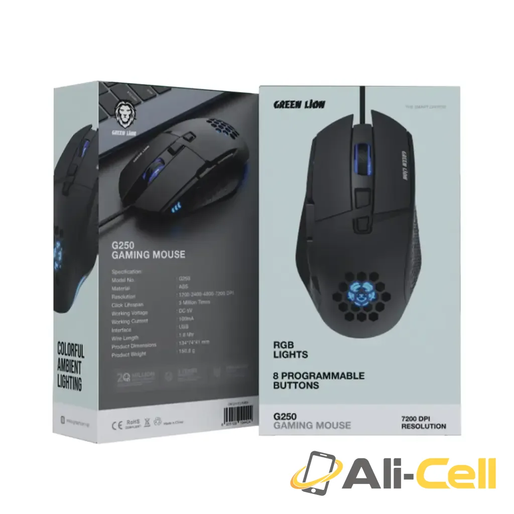 Green Lion G250 Gaming Mouse - Black — 3