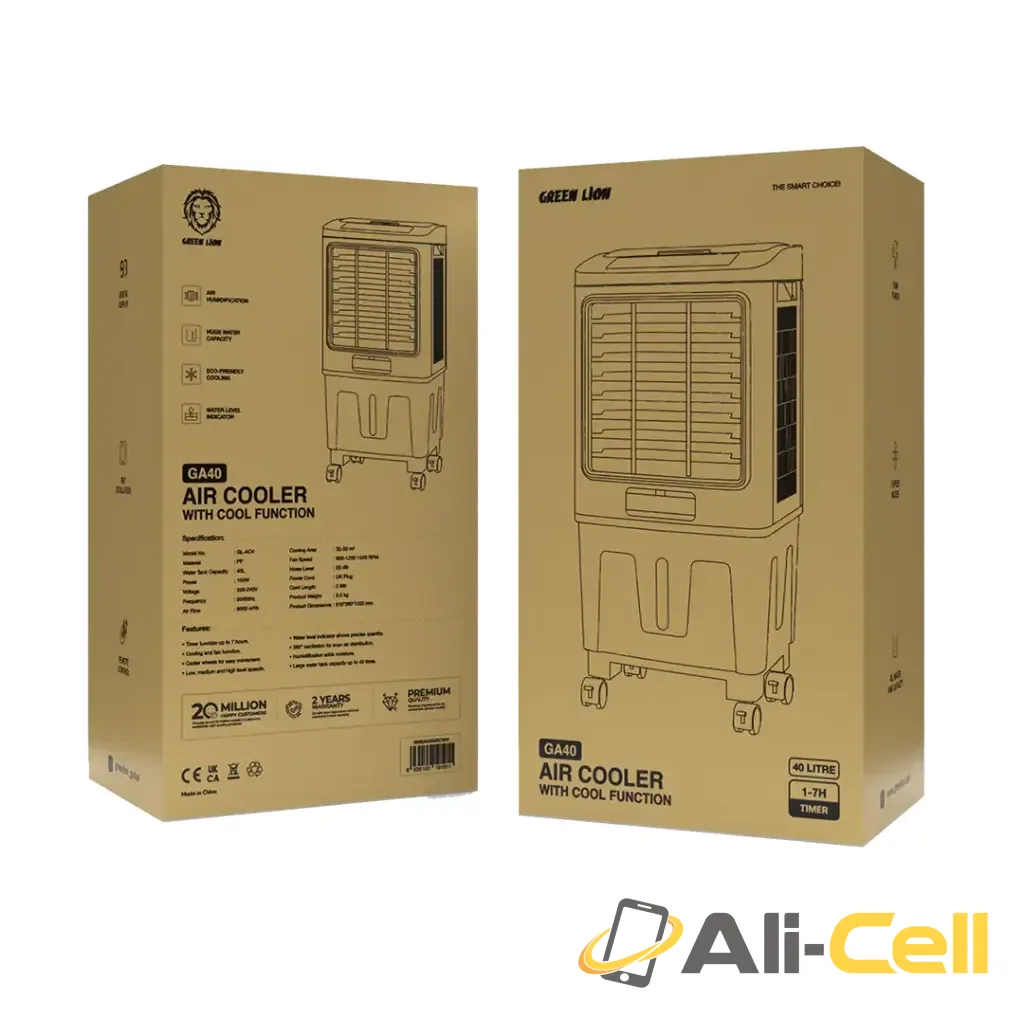 Green Lion GA40 Air Cooler with Cool Function - White/Gray — 2