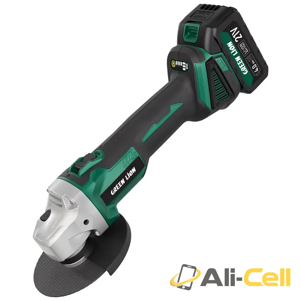 Green Lion GAG-900 Cordless Angle Grinder - Green