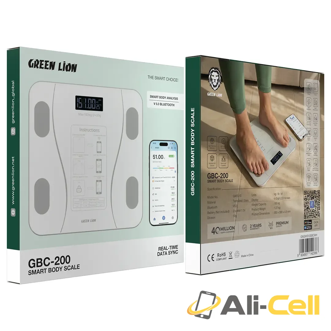 Green Lion GBC-200 Smart Body Scale - White — 2