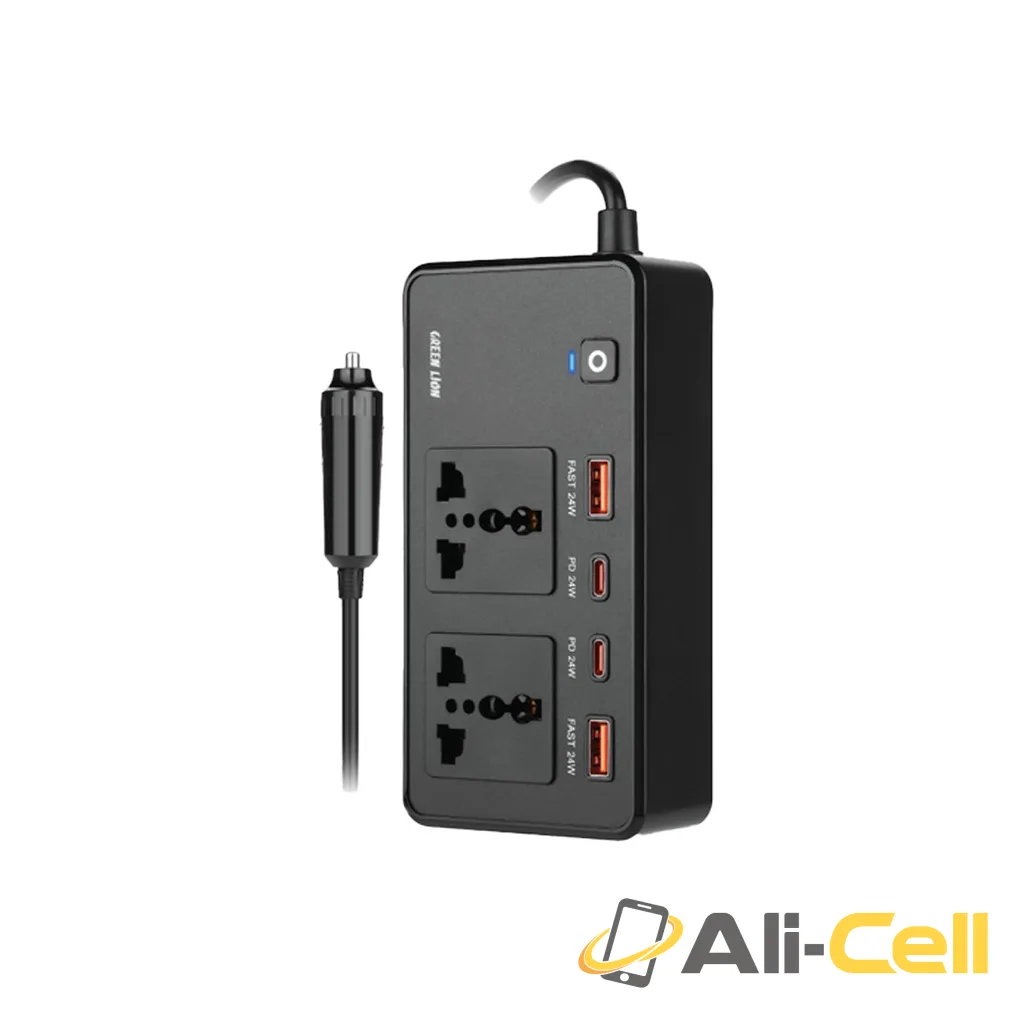 Green Lion GC-200 Car Inverter - Black