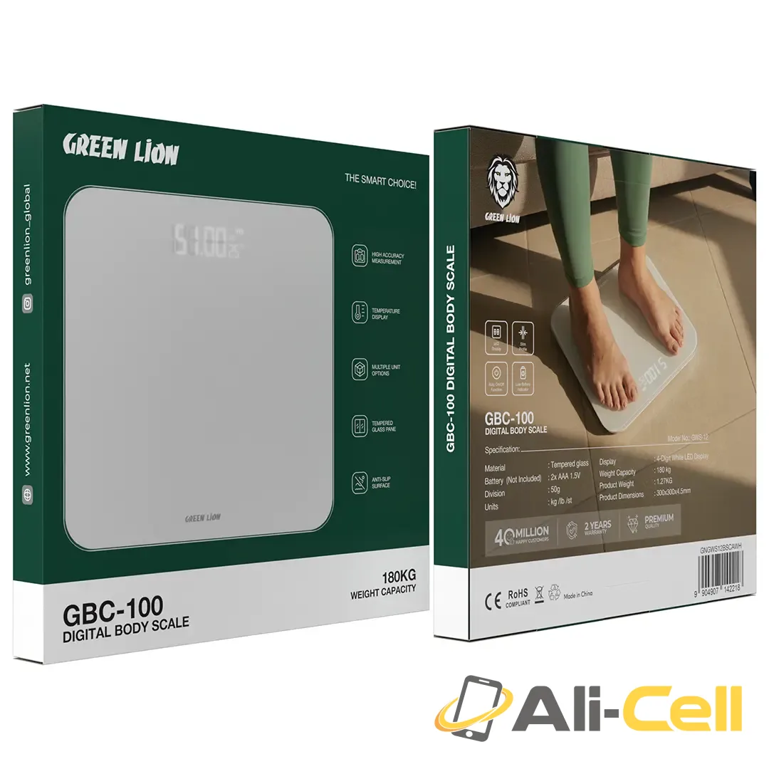 Green Lion GBC-100 Digital Body Scale - White — 2