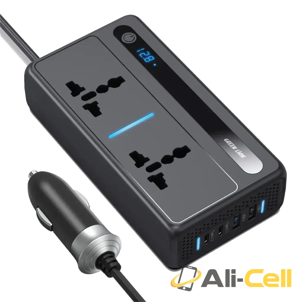Green Lion GC-250 Car Inverter 200W - Black