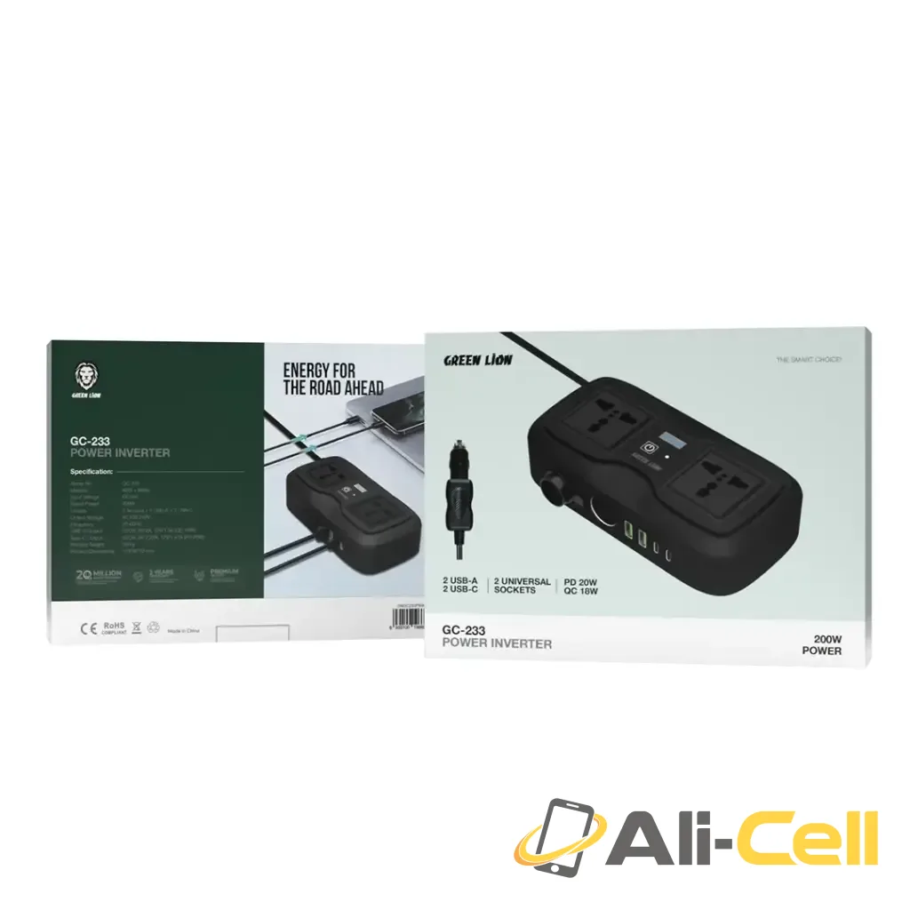 Green Lion GC-233 Power Inverter - Black — 3