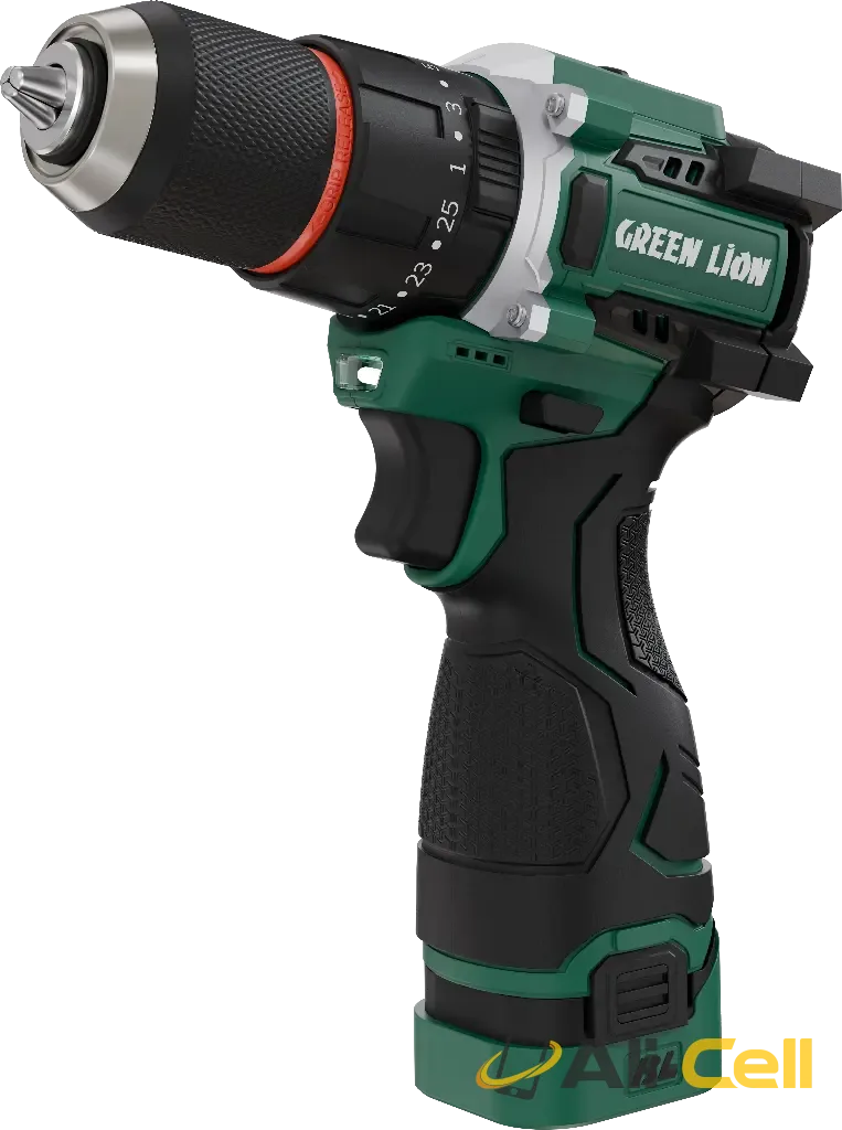 Green Lion GD-15 Pro Drive Cordless Hammer Drill 2*18V 3.0Ah Battery - Green — 2