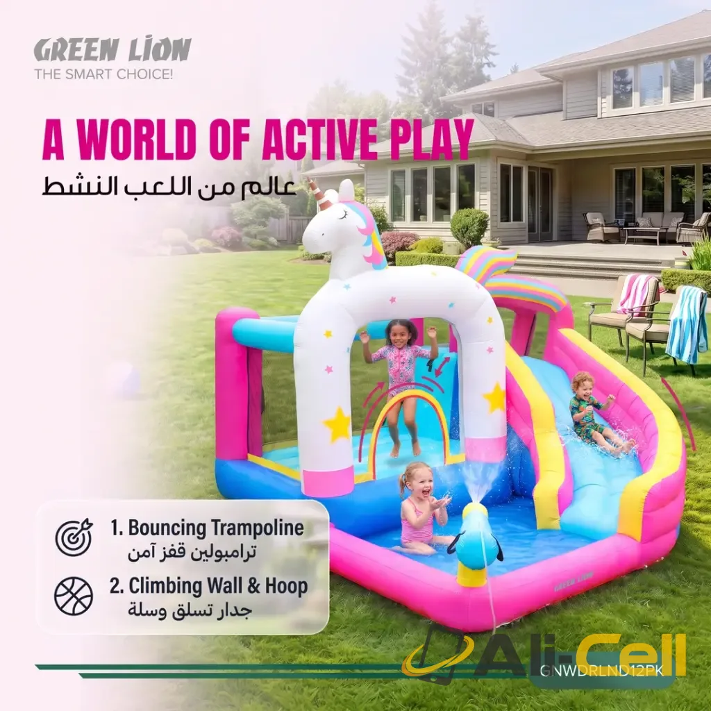 Green Lion GIP-12 Wonder Land Inflatable Bounce House - Pink — 3