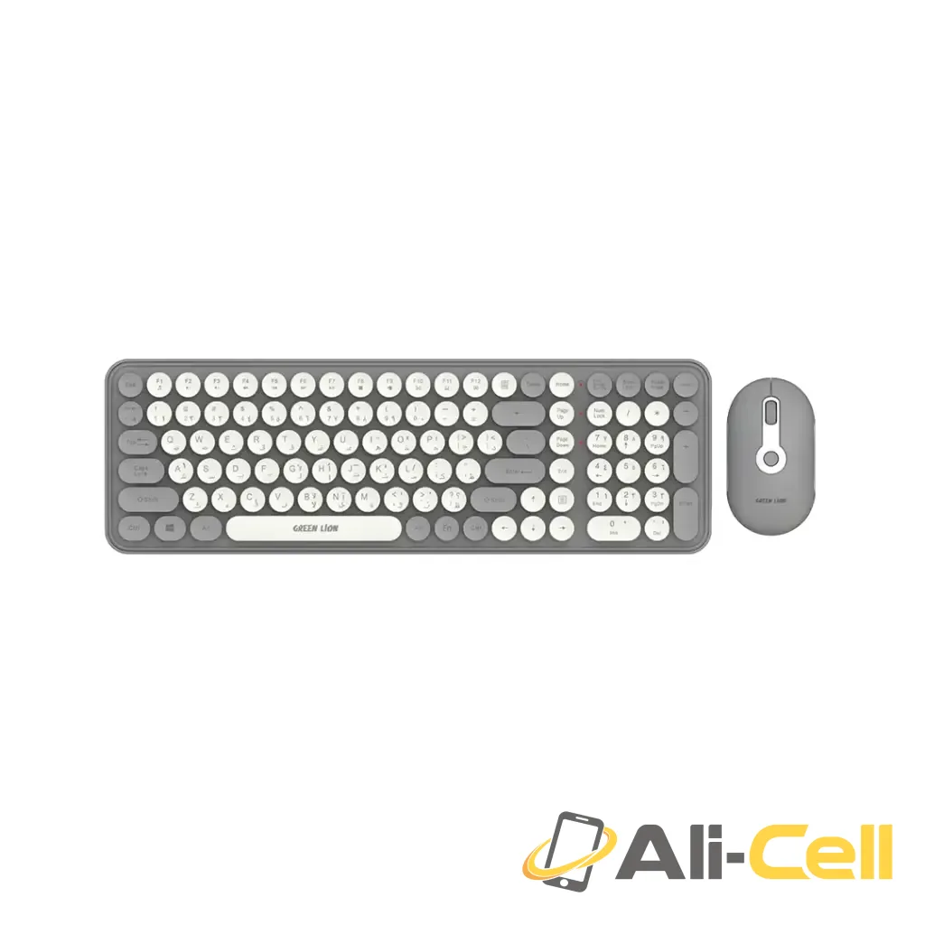 Green Lion GKM-300 Wireless Keyboard + Mouse - Grey