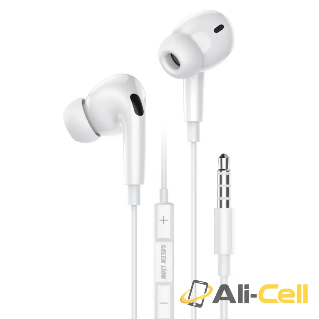 Green Lion GL-Stereo Pro Wire Control With Microphone - White — 2