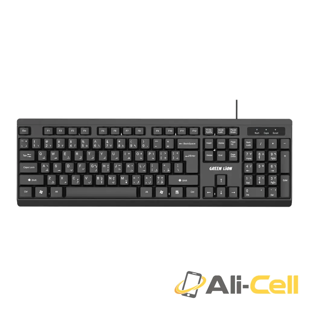 Green Lion GKM-100 Wired Keyboard and Mouse - Black — 3