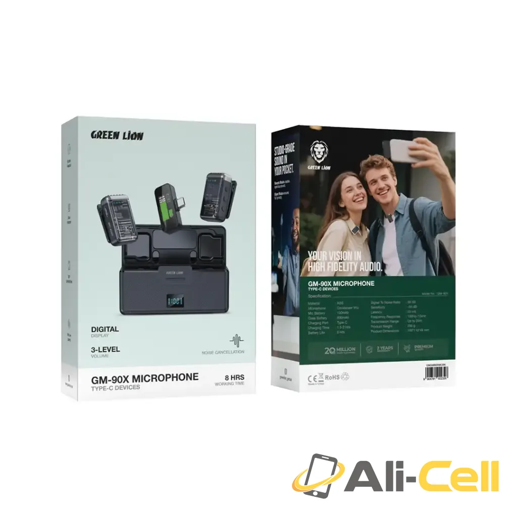 Green Lion GM-90X Type-C Microphone - Black — 3