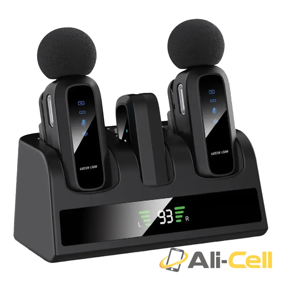 Green Lion GM-89X 2-In-1 Wireless Microphone with Noise Cancellation - Black