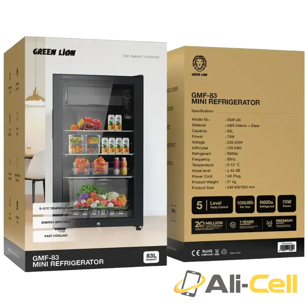 Green Lion GMF-83 Mini Refrigerator 83L - Black — 2