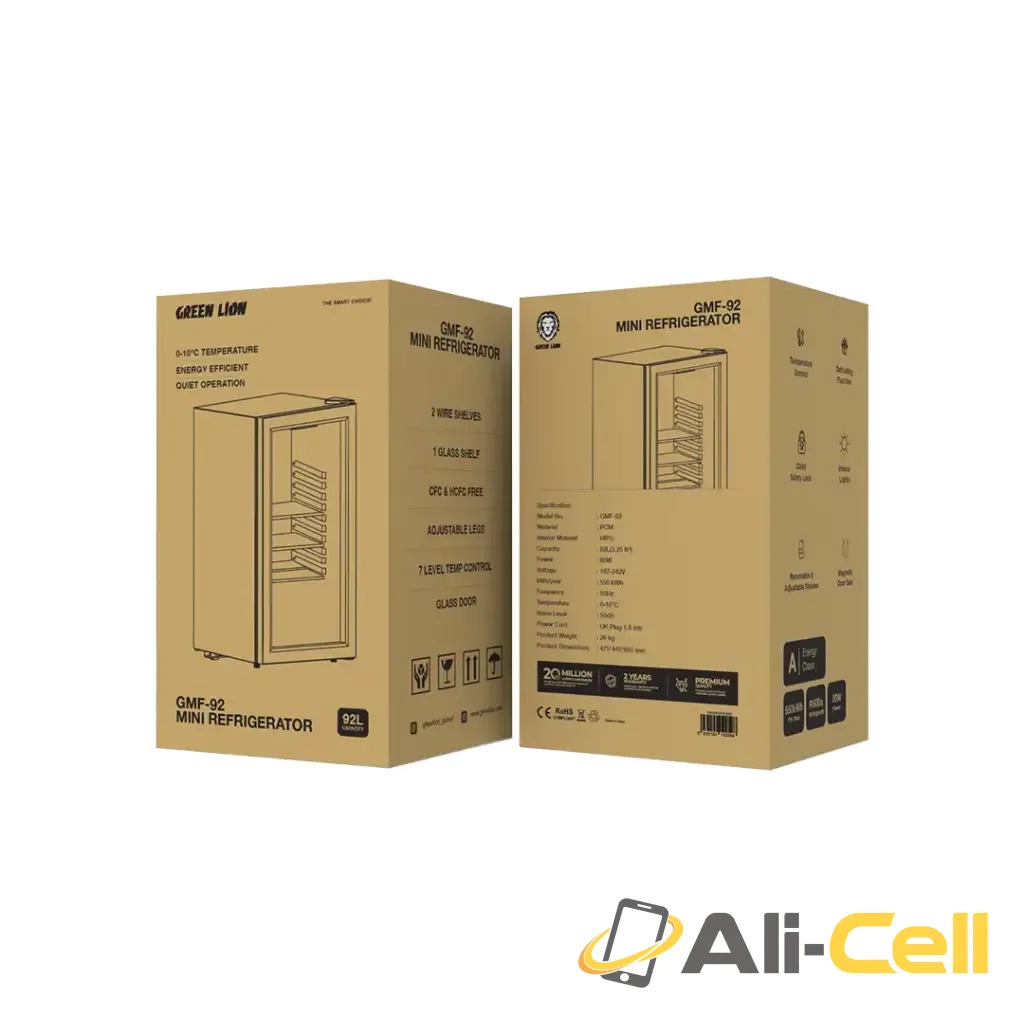 Green Lion GMF-92 Mini Refrigerator - Black — 2