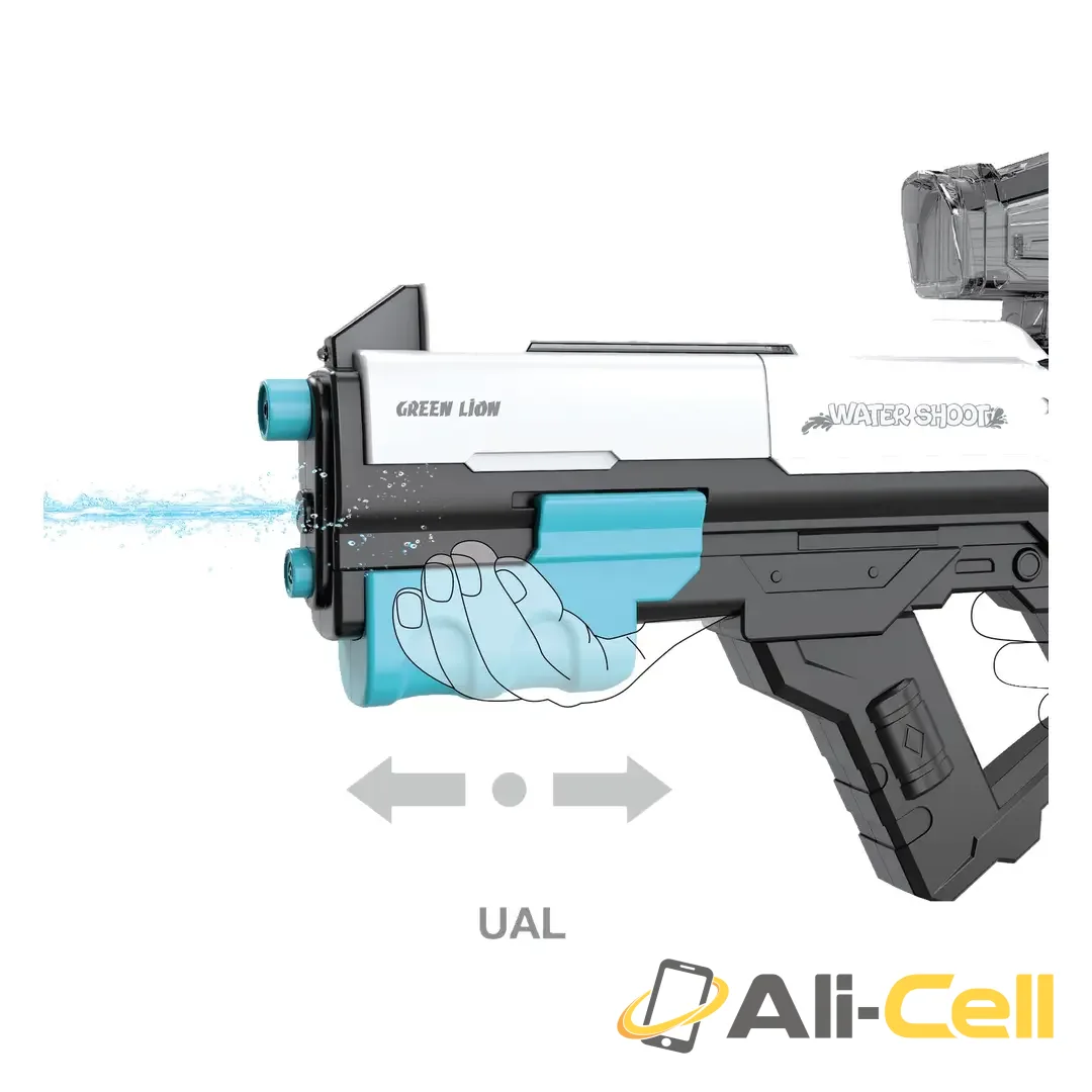 Green Lion GN100 Dual Head Water Gun with1200mAh Battery & USB-C Charging — 2