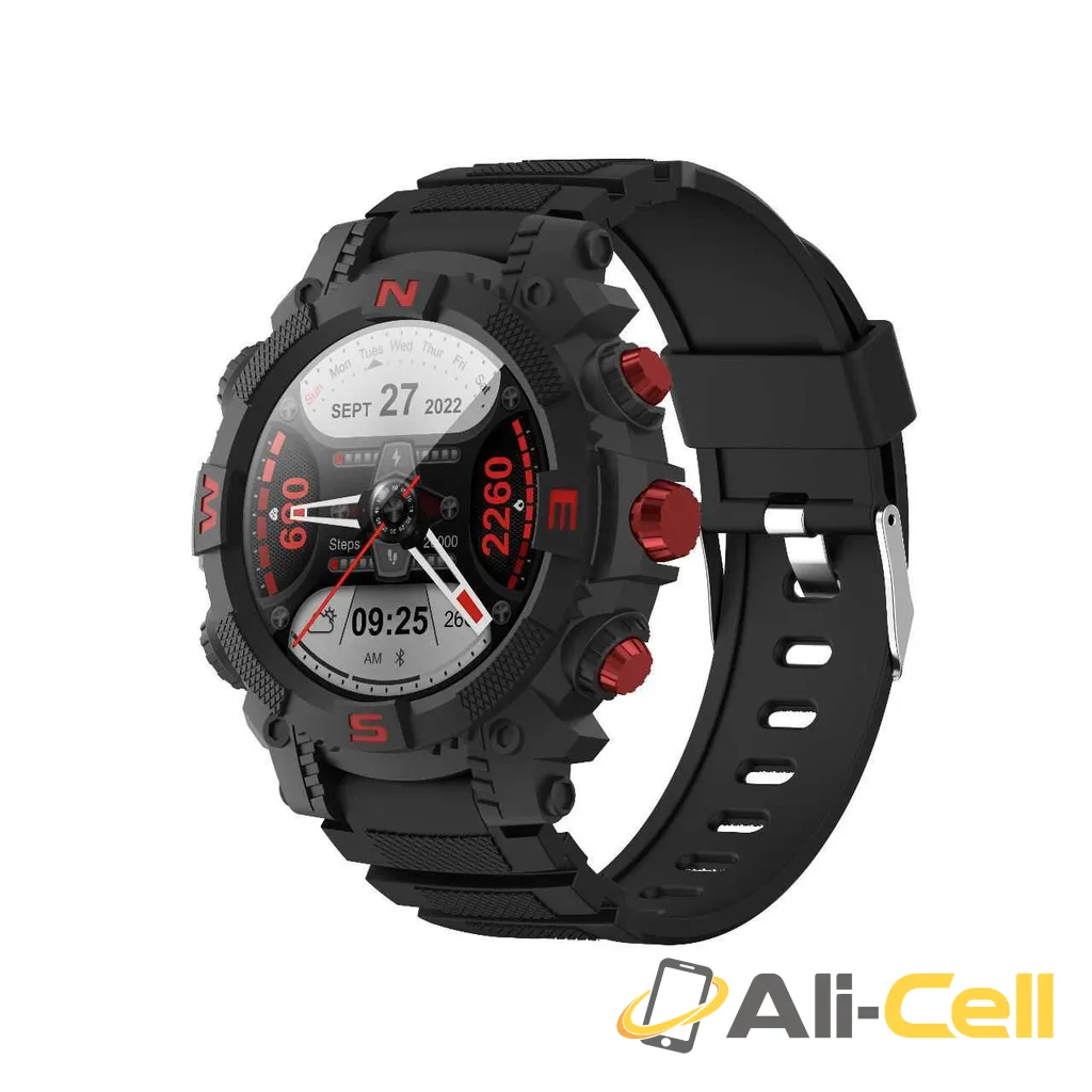 Green Lion GPS Pro Smart Watch - Black + Red — 2