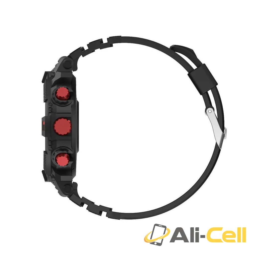 Green Lion GPS Pro Smart Watch - Black + Red — 3