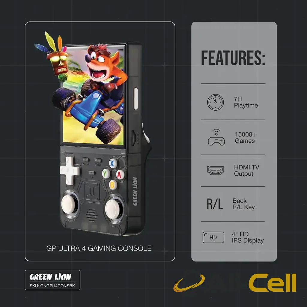 Green Lion GP Ultra 4 Gaming Console - Black — 2