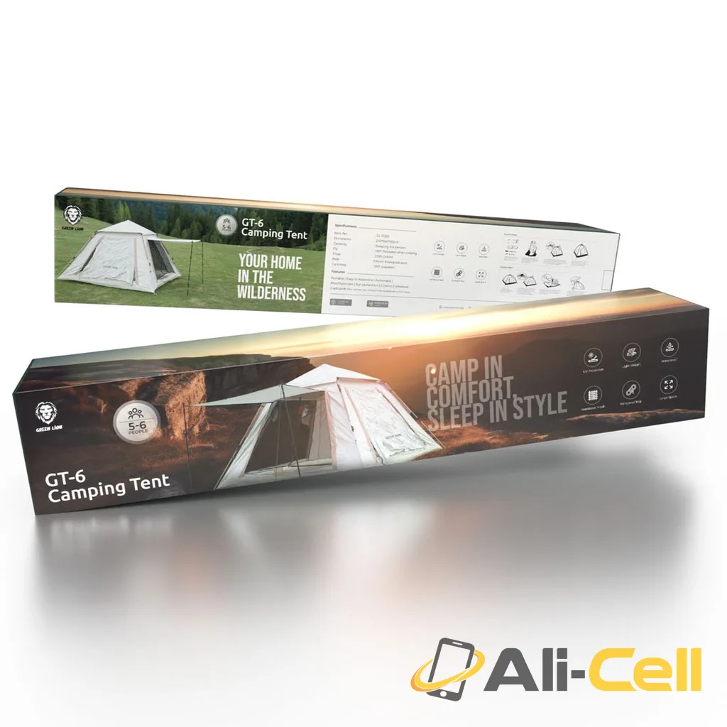 Green Lion GT-6 Camping Tent - Biege — 2