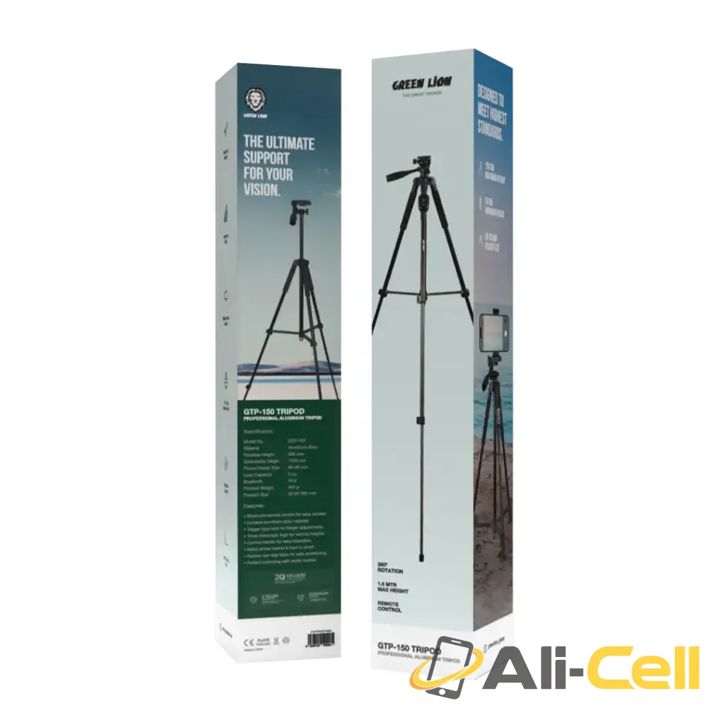 Green Lion GTP-150 Tripod Professional Aluminum - Black — 2