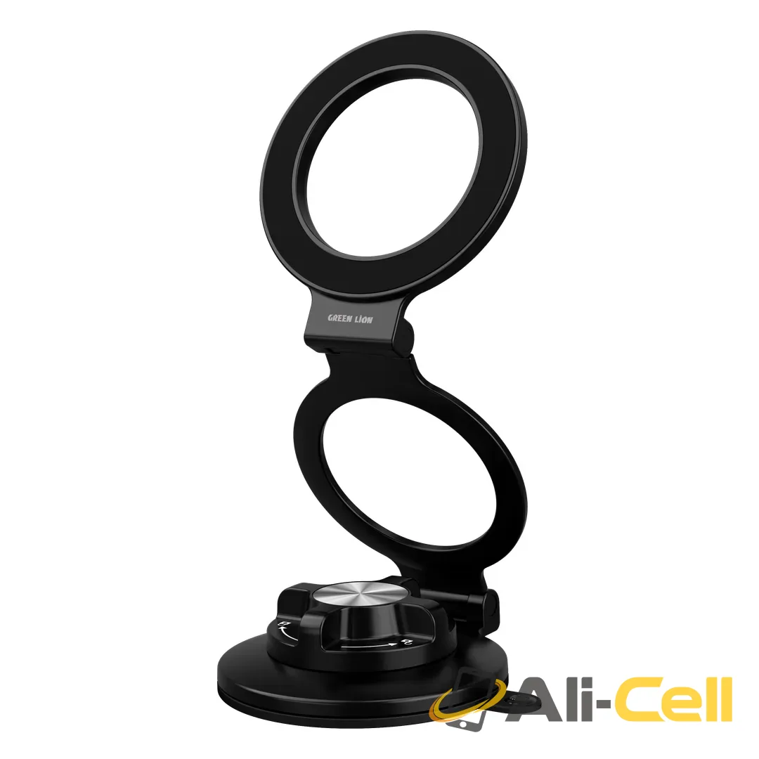 Green Lion GX-14 MagSafe Foldable Car Phone Holder - Black