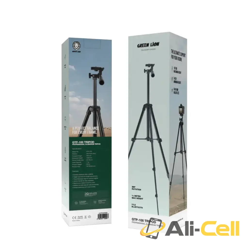 Green Lion GTP-100 Tripod Professional Aluminum - Black — 2