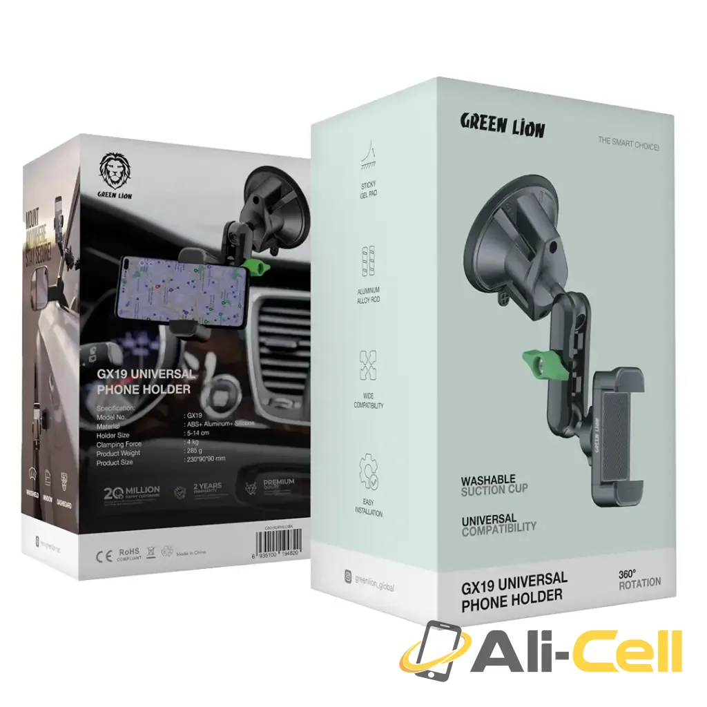 Green Lion GX-19 Universal Phone Holder - Black — 2