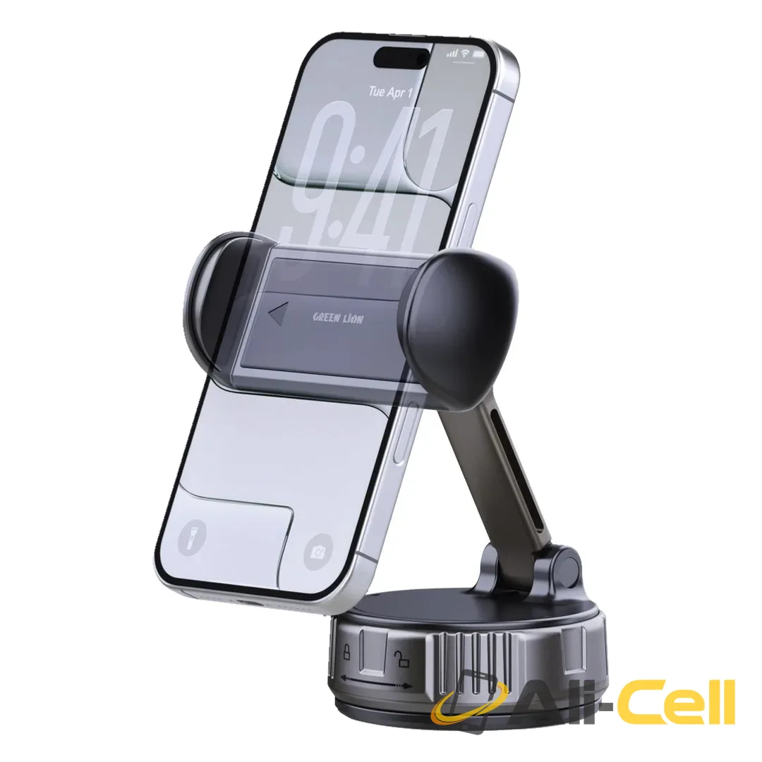 Green Lion GX-11 Holder Suction Phone Mount - Black