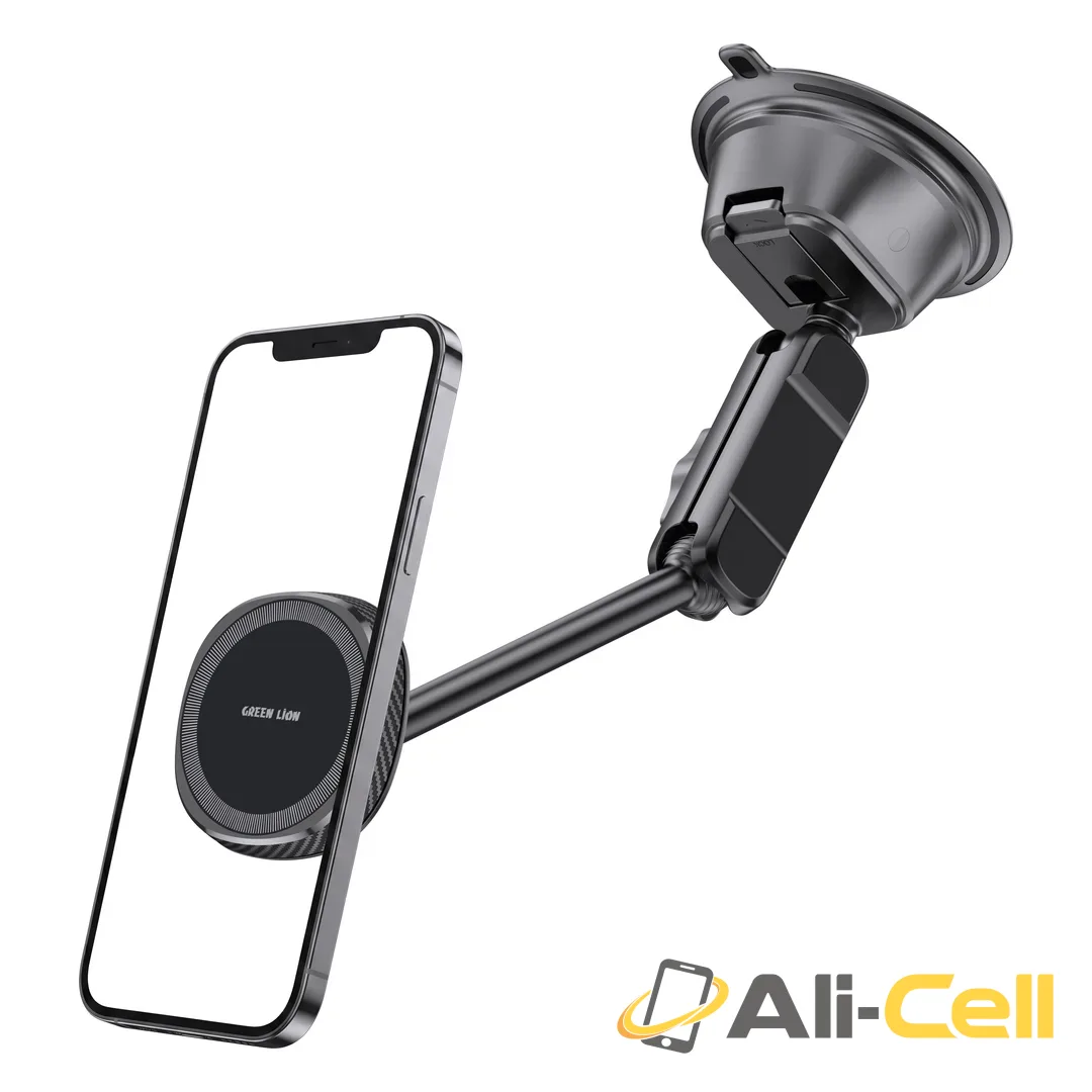 Green Lion GX-89 MagSafe Suction Car Phone Holder - Black